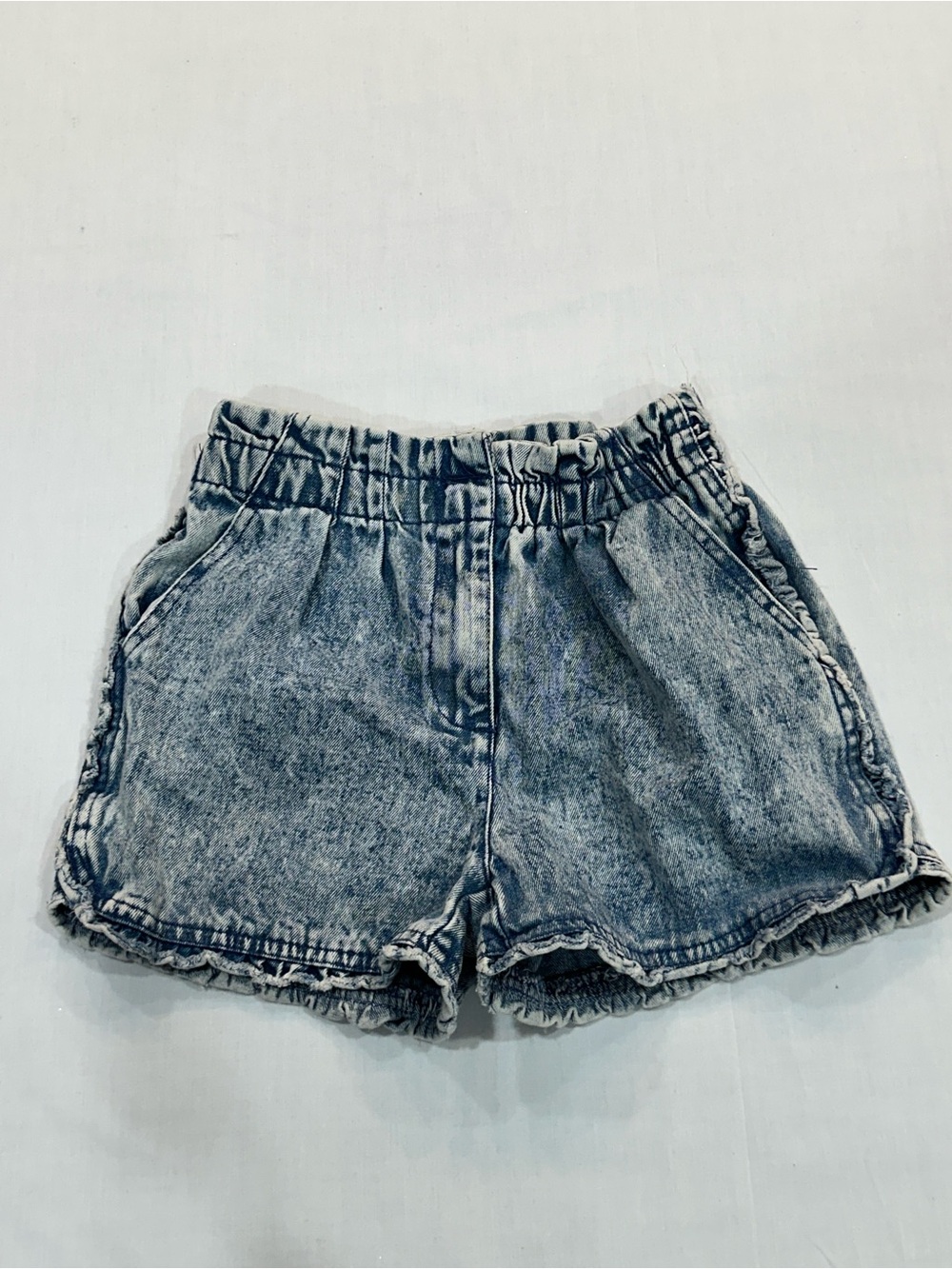 Jessica Simpson Girls Acid Wash Denim Shorts Paperbag M 8/10